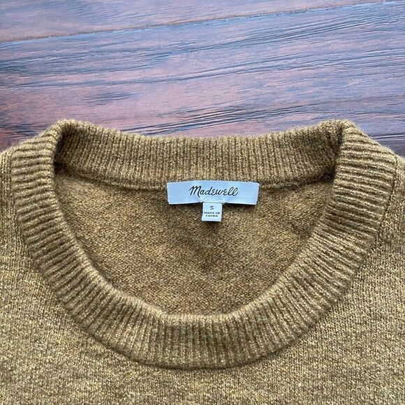 Madewell Button Sleeve Pullover Sweater Merino Wool Blend size s - Picture 2 of 8